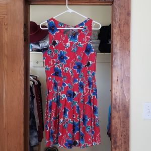 Reformed UO | red floral tie back tank dress | 4